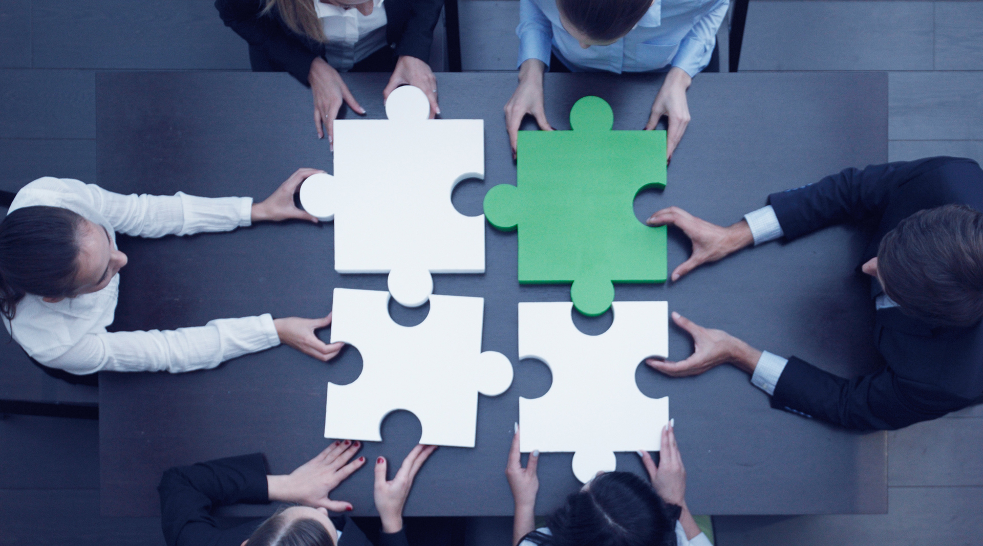 business puzzle office table